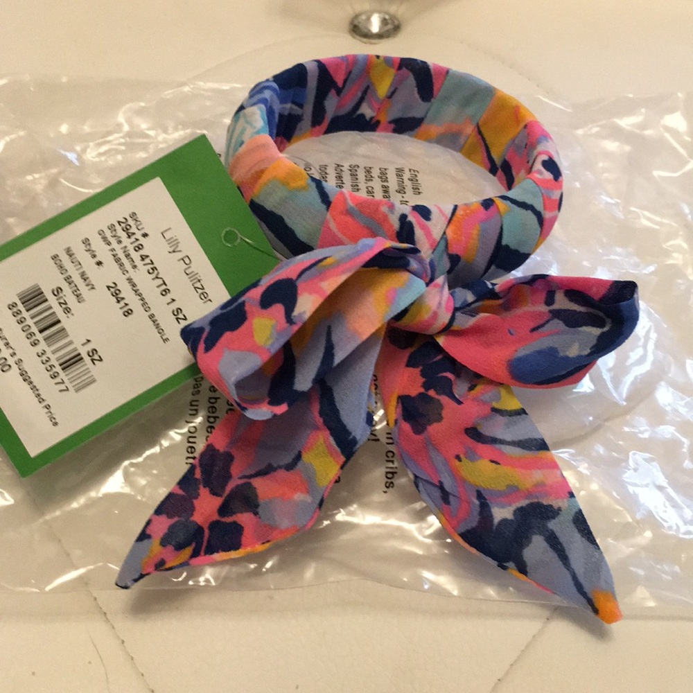Lilly Pulitzer fabric wrapped bangle